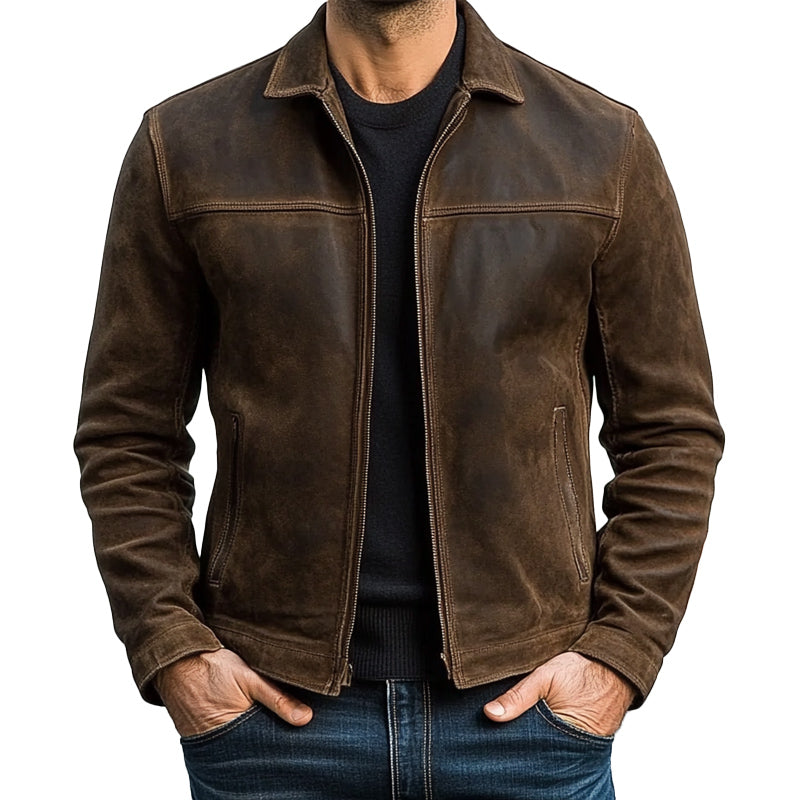 Cameron™ - Men’s Zipper Leather Jacket