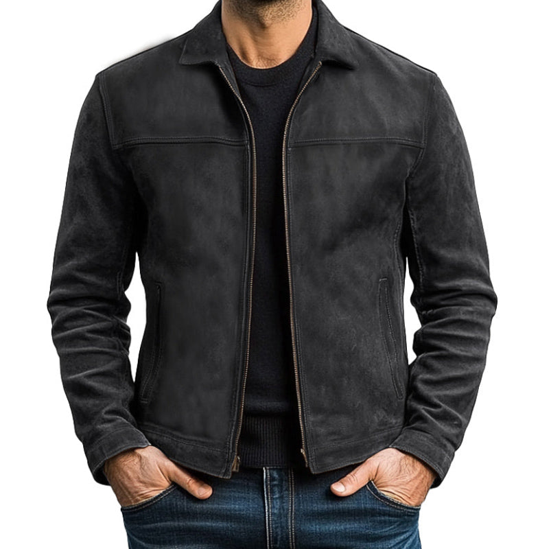 Cameron™ - Men’s Zipper Leather Jacket